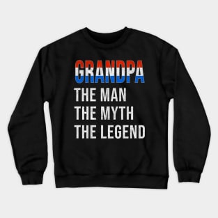 Grand Father Dutch Grandpa The Man The Myth The Legend - Gift for Dutch Dad With Roots From  Netherlands Crewneck Sweatshirt